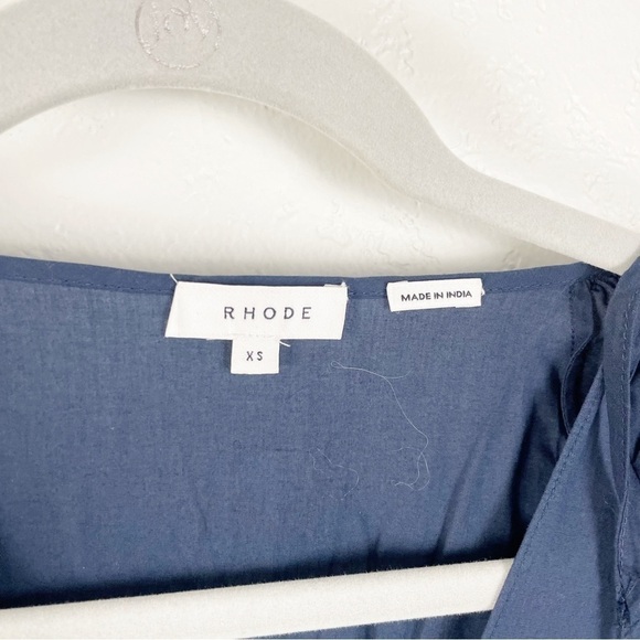 Rhode Resort Anya V-Neck Long Sleeve Smocked Mini Dress Casual Cocktail Summer - Picture 6 of 8